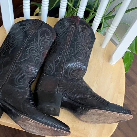 Dan Post Black Western Boots - Picture 6 of 8